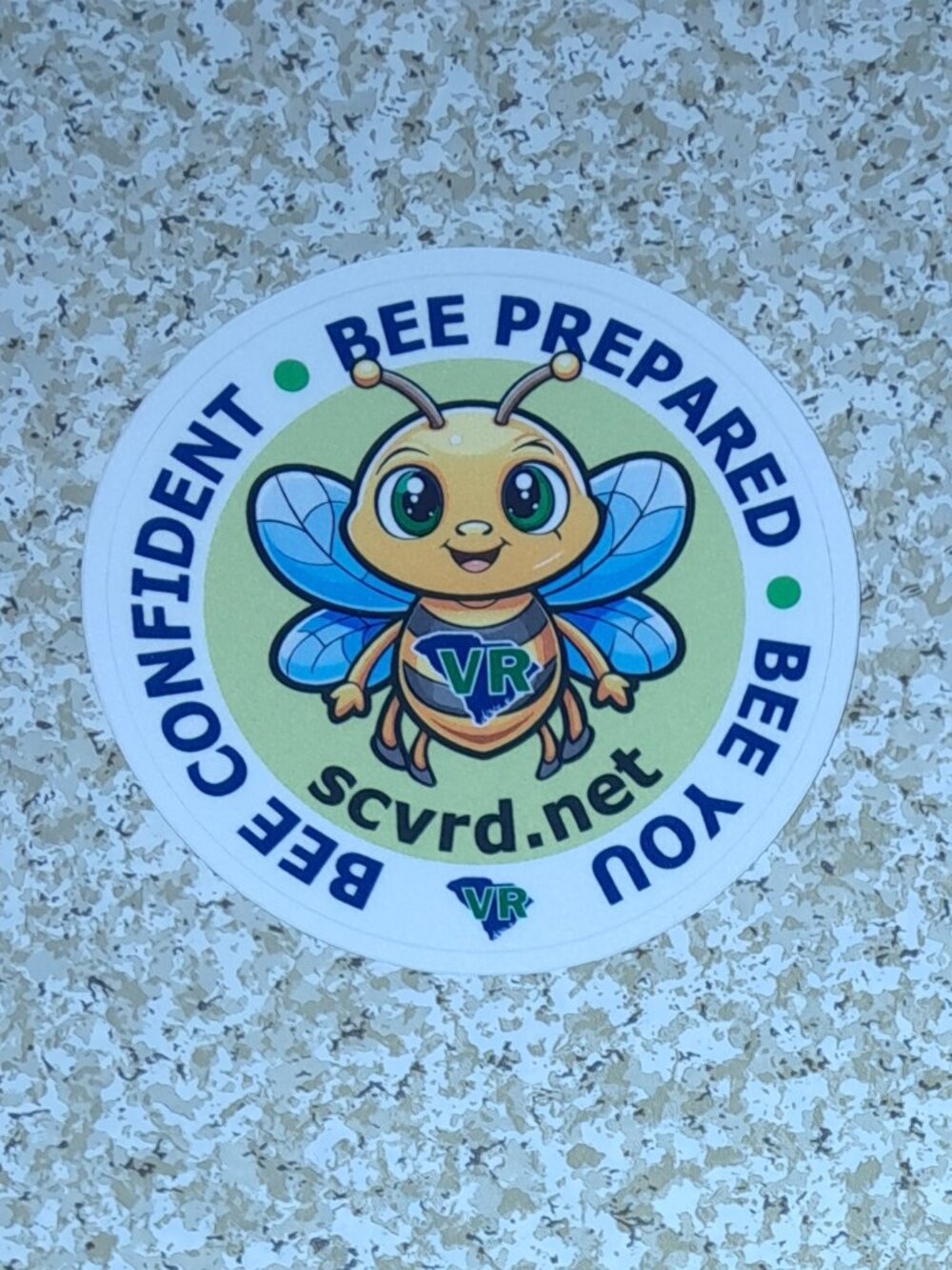 Cute 3" Bumble Bee Sticker: BEE CONFIDENT BEE YOU